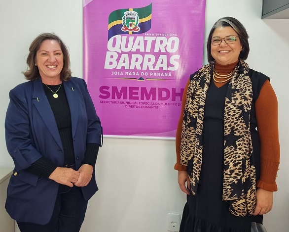 Quatro Barras Inaugura Secretaria Especial Da Mulher E Dos Direitos Humanos Secretaria Da Mulher E Dos Direitos Humanos Ieda Tolardo E A Diretora De Politicas Publicas Para Mulheres No Estado Mariana Neres Quatro Barras Inaugura Secretaria Especial Da Mulher E Dos Direitos Humanos