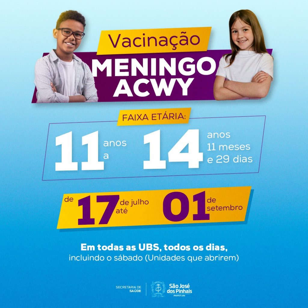 Campanha De Vacinação Contra A Meningite Em São José Encerra Nesta Sexta-Feira (01) Photo 2023 07 17 11 39 00 1024X1024 2 Campanha De Vacinação Contra A Meningite Em São José Encerra Nesta Sexta-Feira (01)
