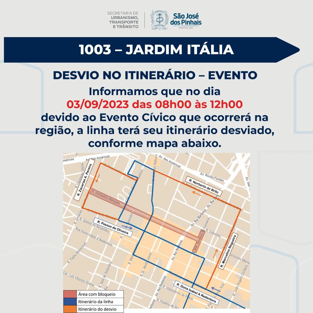 Desfile Cívico-Militar: Saiba Sobre Os Desvios Nos Itinerários Dos Transportes Coletivos No Domingo (3) Em São José Dos Pinhais Be0B3B72 8Bf7 4Cfd Ba28 0A6B3302B964 1024X1024 1 Desfile Cívico-Militar: Saiba Sobre Os Desvios Nos Itinerários Dos Transportes Coletivos No Domingo (3) Em São José Dos Pinhais