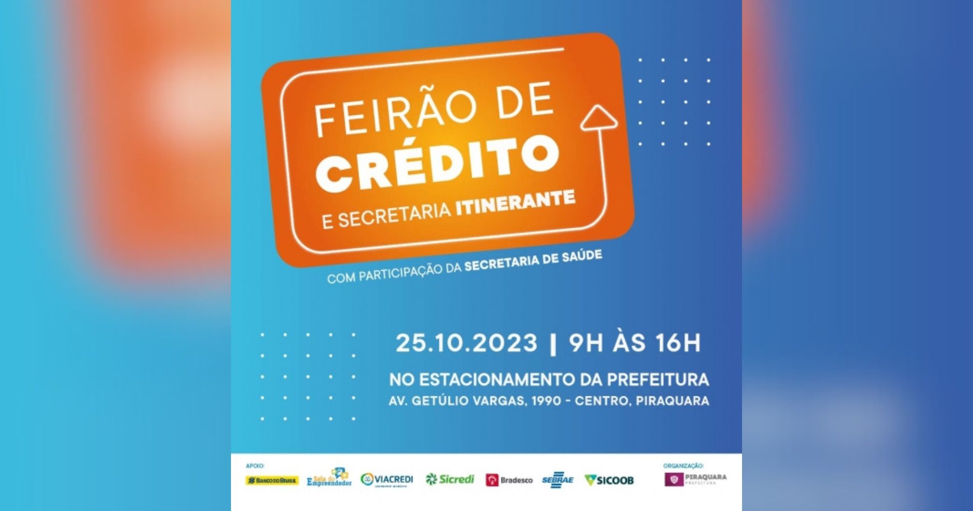 Prefeitura de Piraquara promove Feirão de Crédito e Secretaria Itinerante