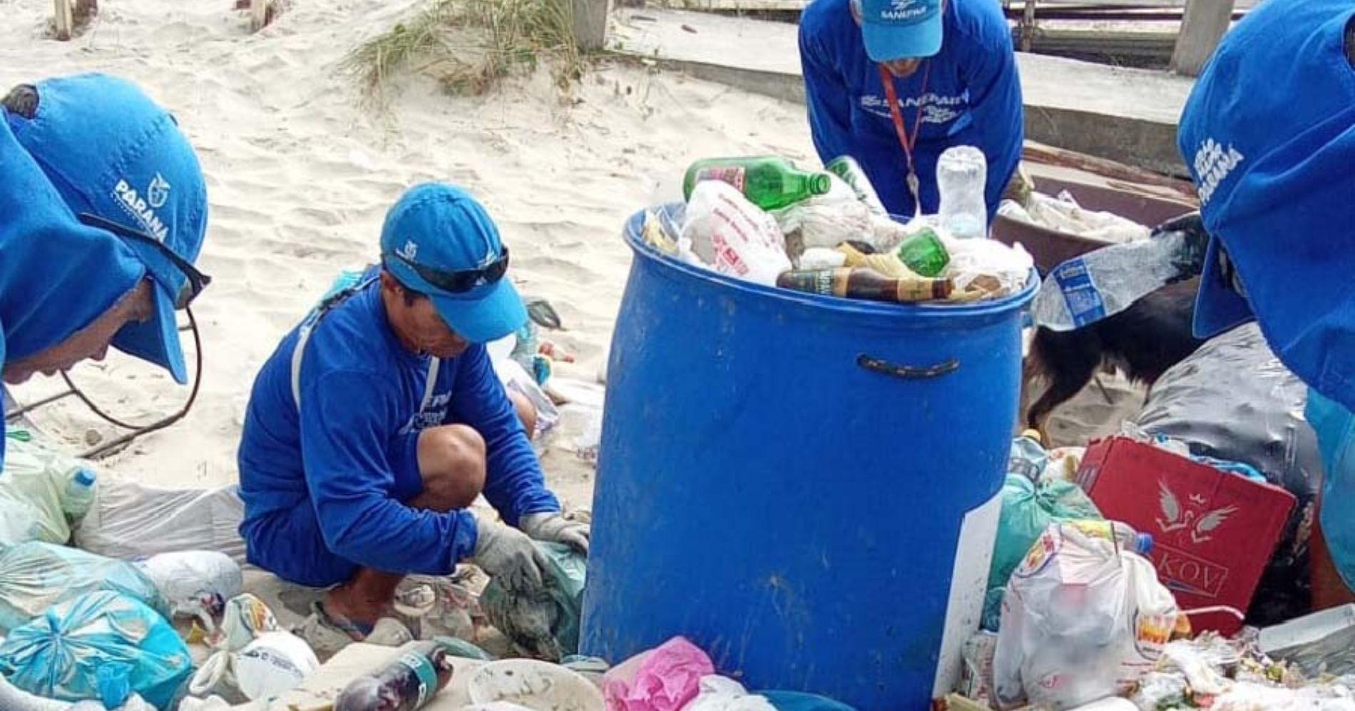 Sanepar removeu 108,8 toneladas de resíduos das praias desde 16 de dezembro