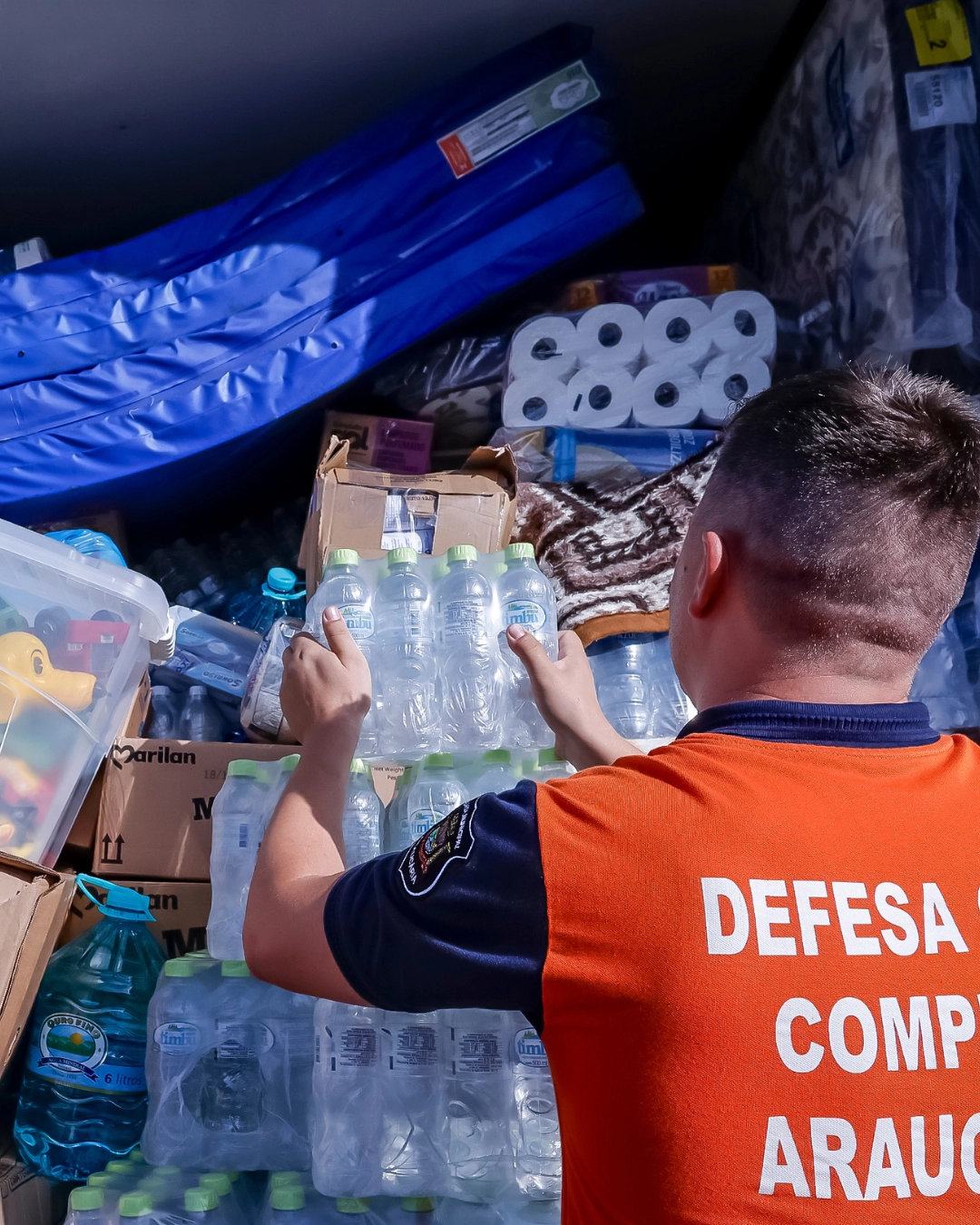 Imagem de destaque - Araucarienses contribuem com mais de 145 toneladas ao RS através da Defesa Civil / GMA e Corpo de Bombeiros