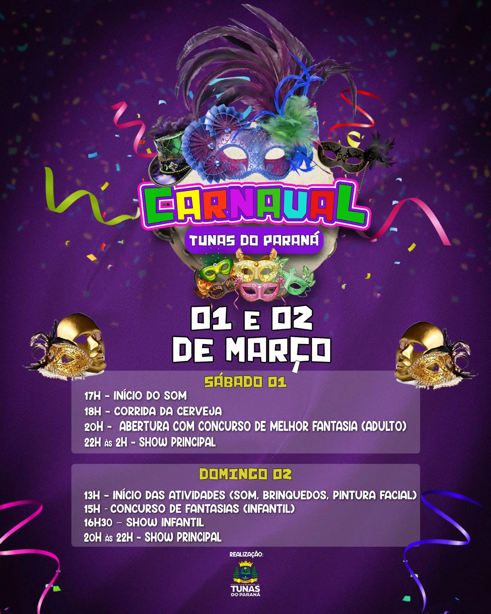 1º Carnaval de Tunas deve entrar no calendário oficial de eventos municipais, afirma prefeito