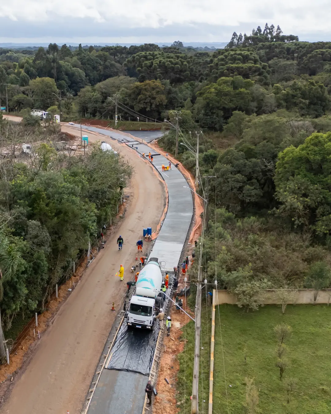 Ligação entre Mandirituba e São José dos Pinhais avança com concretagem e novo traçado