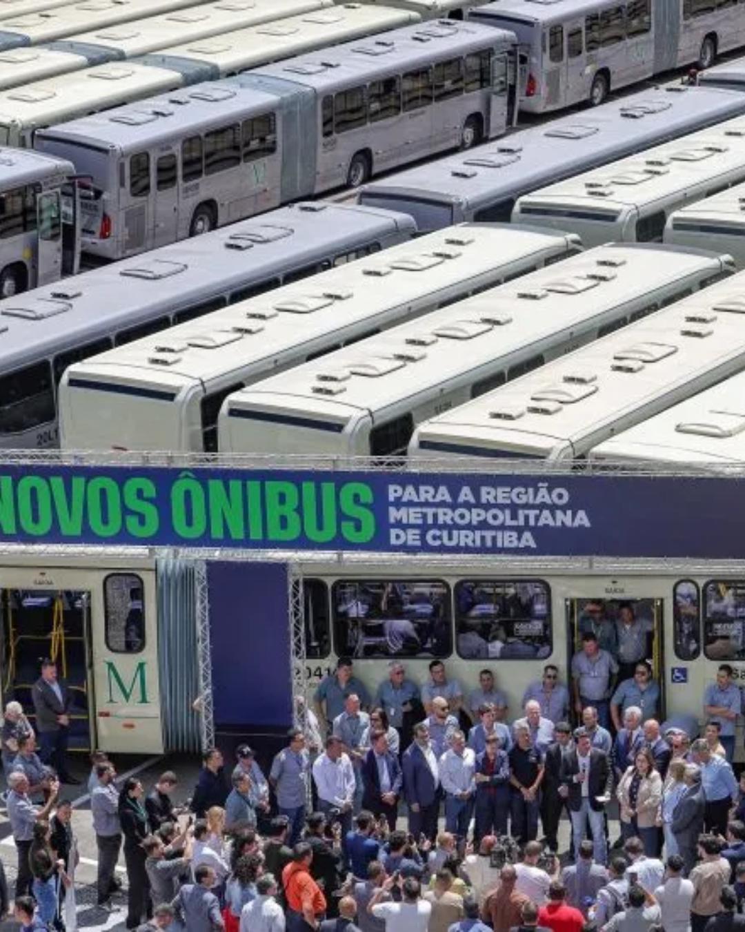 Curitiba e municípios próximos recebem 115 novos ônibus para modernizar transporte coletivo