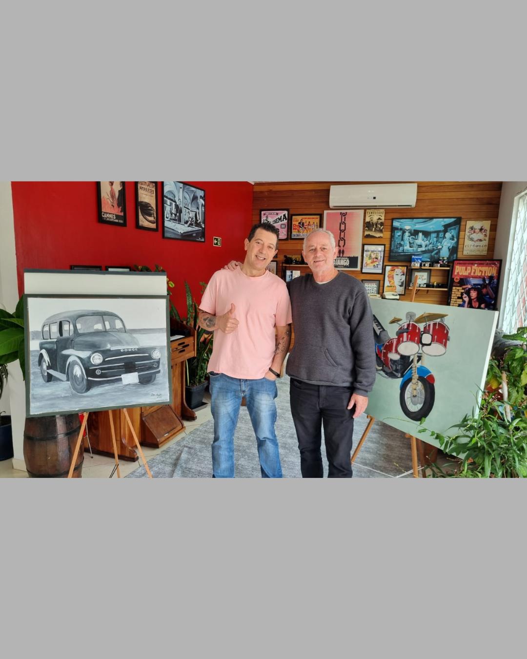 Exposição de quadros do artista local Ângelo Barros encerra temporada no Restaurante Dona Julia em Quatro Barras