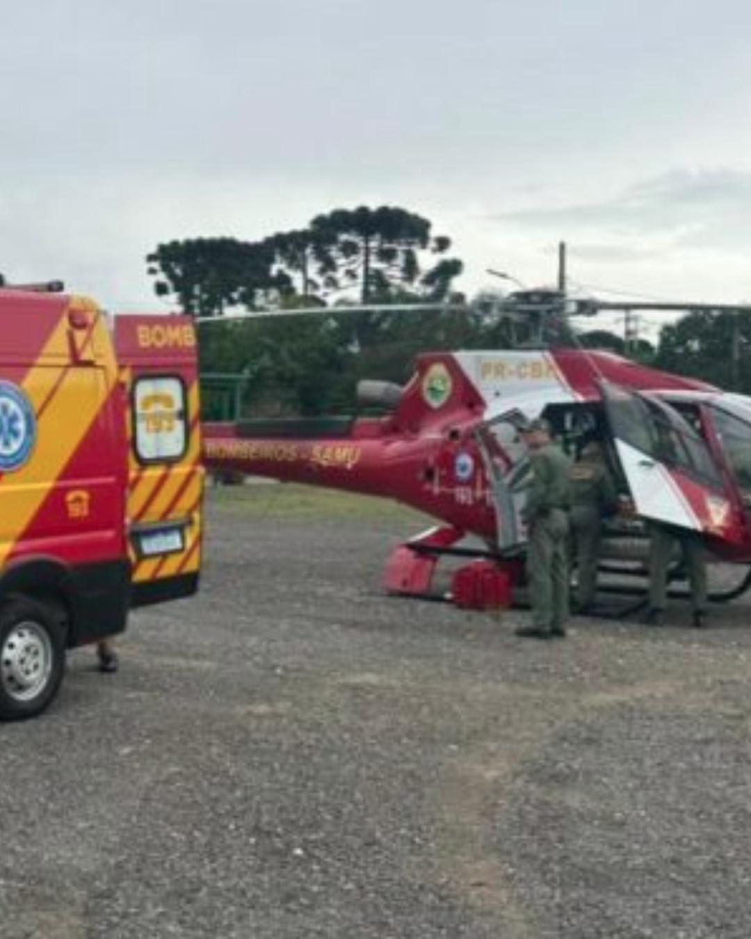 Prefeitura de Quatro Barras esclarece acidente com viatura e jovem motociclista em estado grave