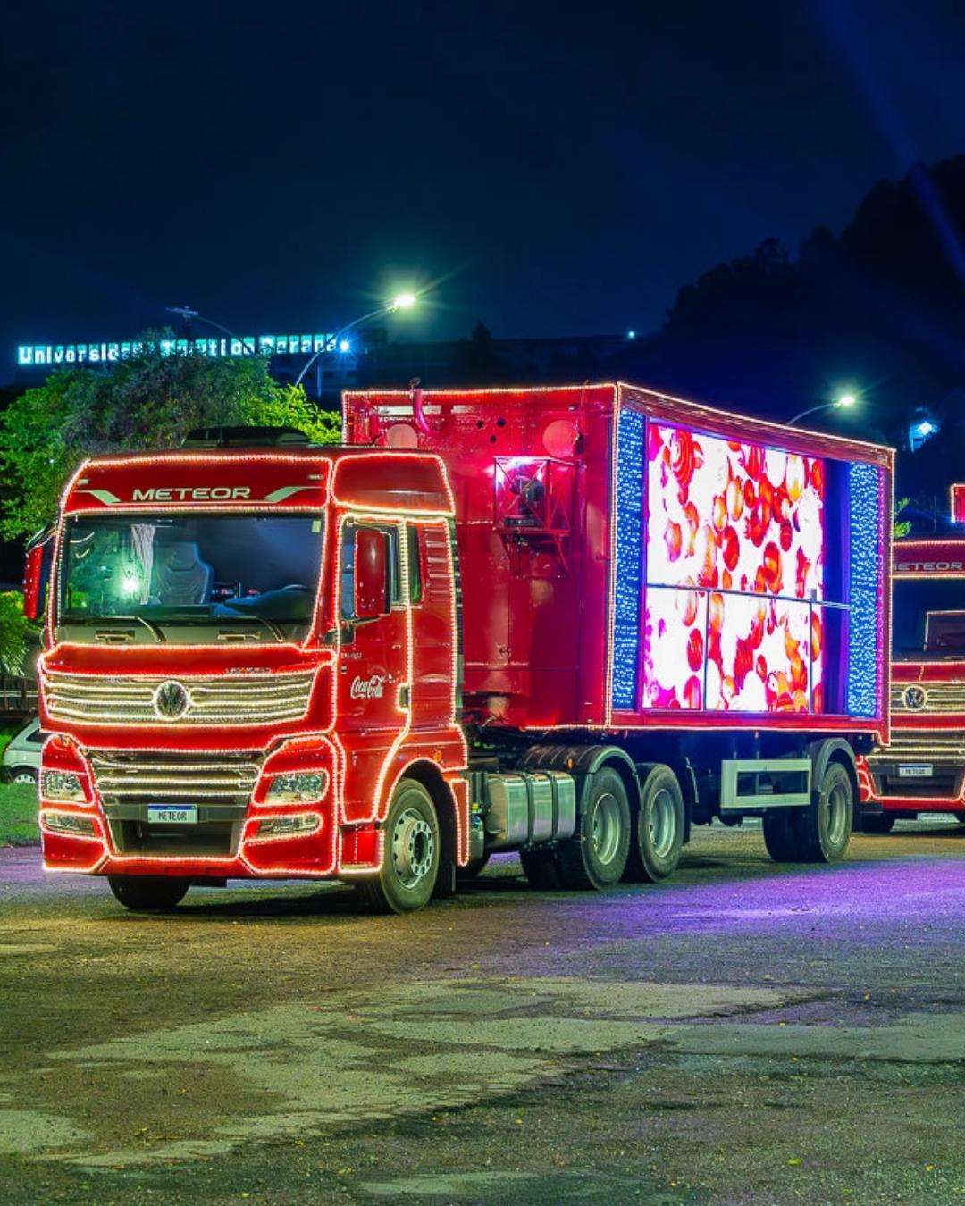 Caravana de Natal da Coca-Cola percorre Curitiba e cidades próximas nesta terça (23)