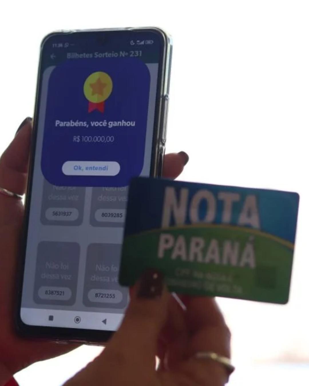 Governo procura jovem de Cambé que ganhou R$ 50 mil no Nota Paraná