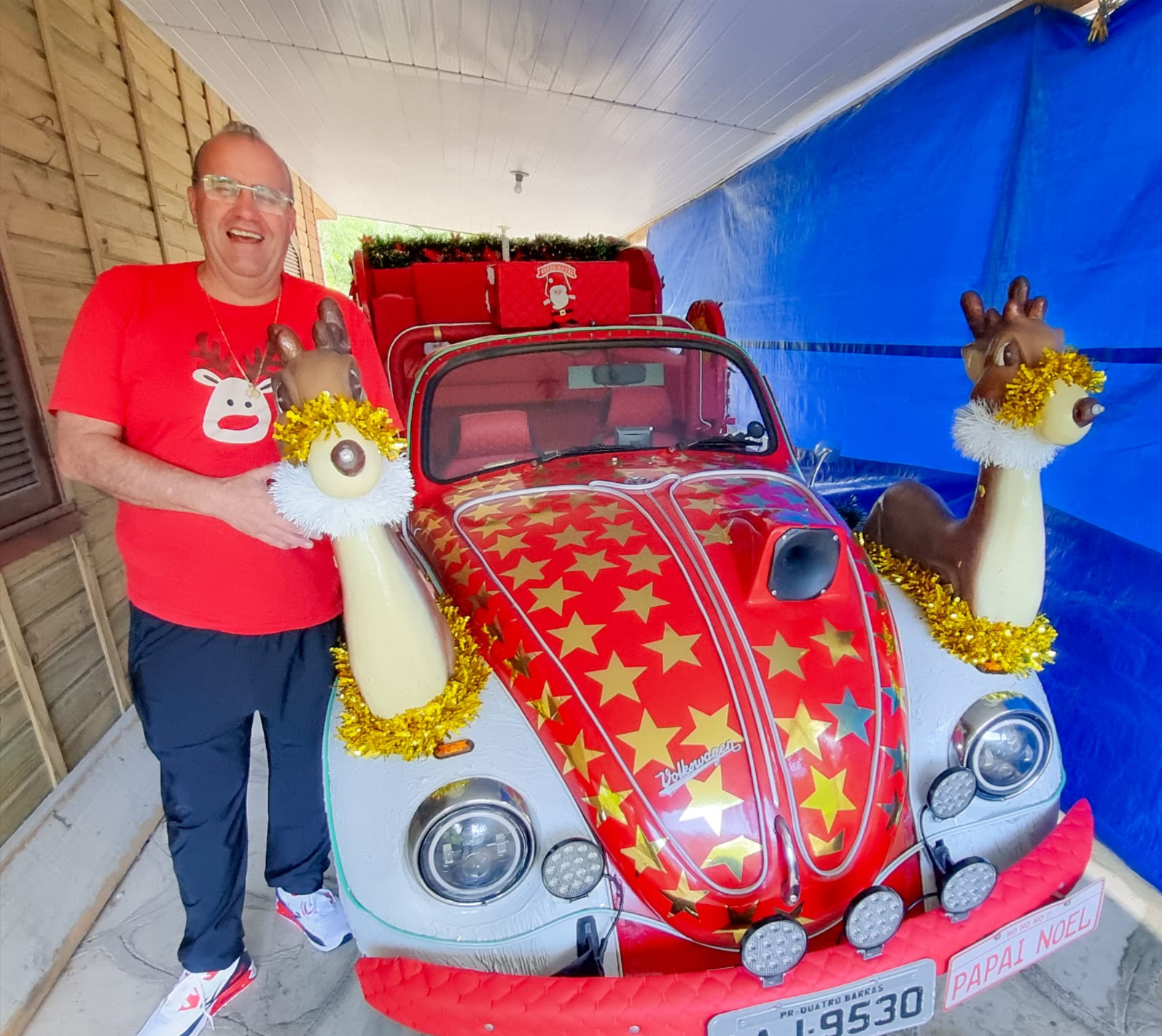 De Quatro Barras para as comunidades, empresário renova a tradição de 50 anos do Fusca-trenó
