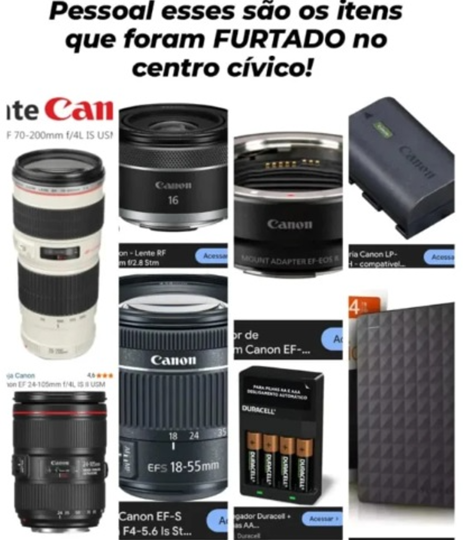 Fotógrafo de Quatro Barras tem equipamentos furtados durante evento em Curitiba
