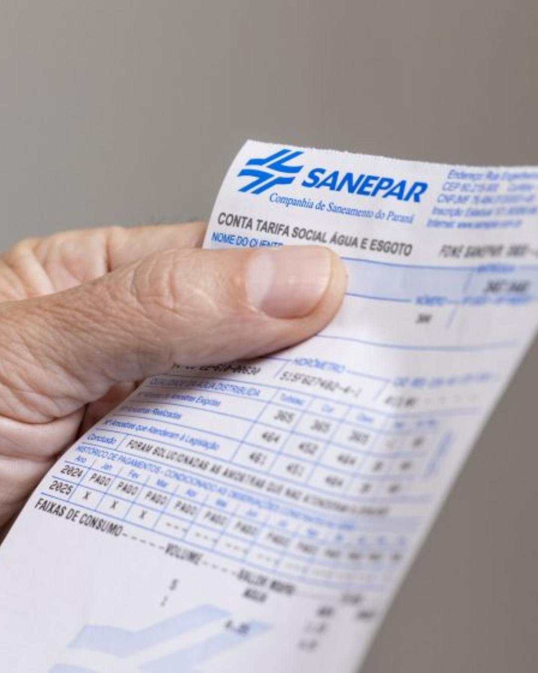 Tarifa Social da Sanepar garante desconto de até 50% na conta de água para 228 mil famílias no Paraná