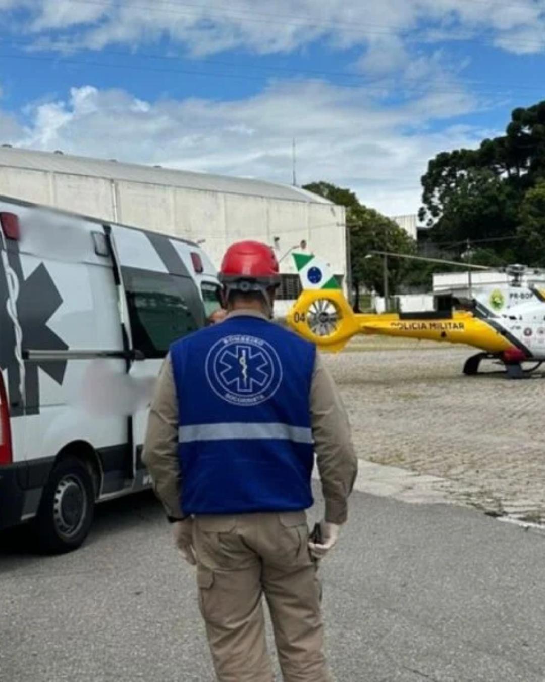 Homem sofre queda de 6 metros ao ser atingido por galho durante poda de árvore em São José dos Pinhais