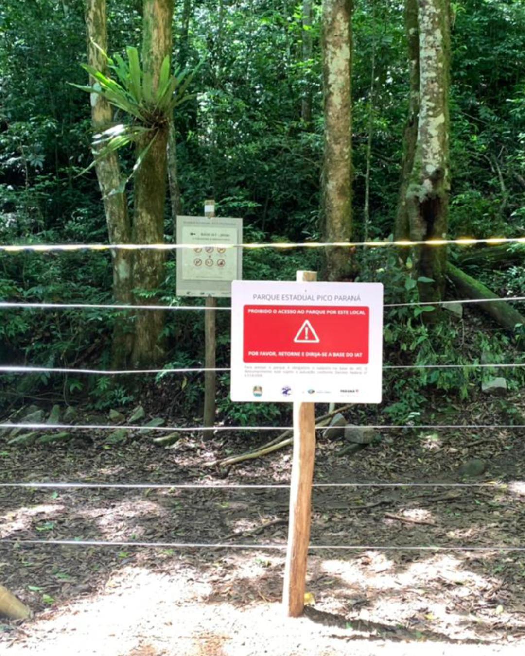 IAT bloqueia acessos irregulares no Parque Estadual Pico Paraná por segurança dos visitantes