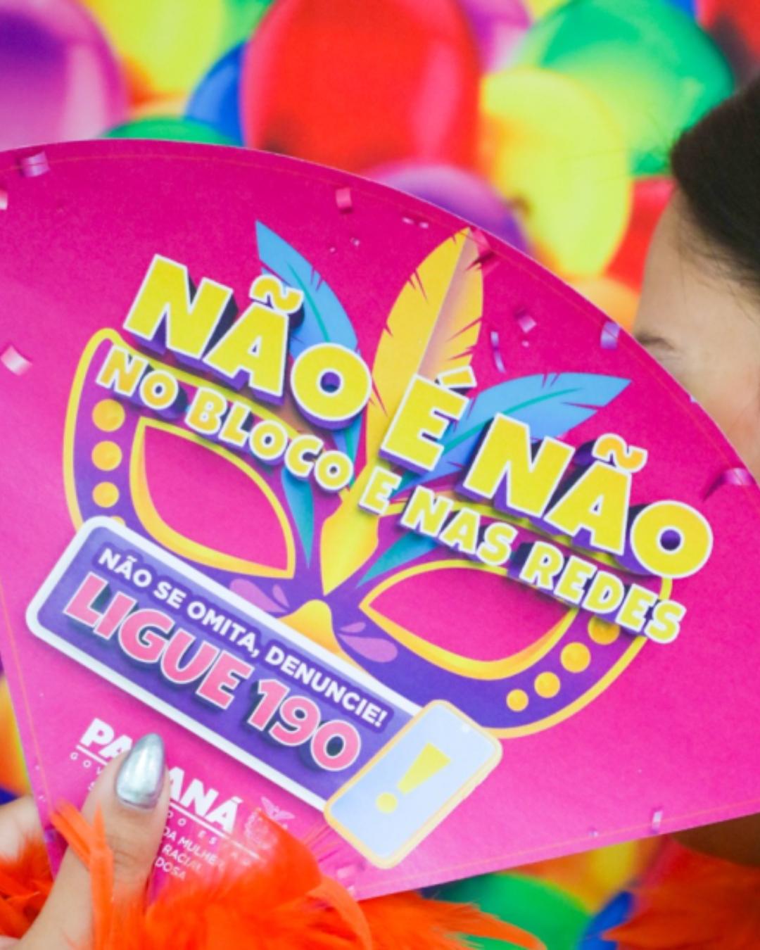 Carnaval seguro: campanha "Não é Não" reforça proteção às mulheres em Pinhais