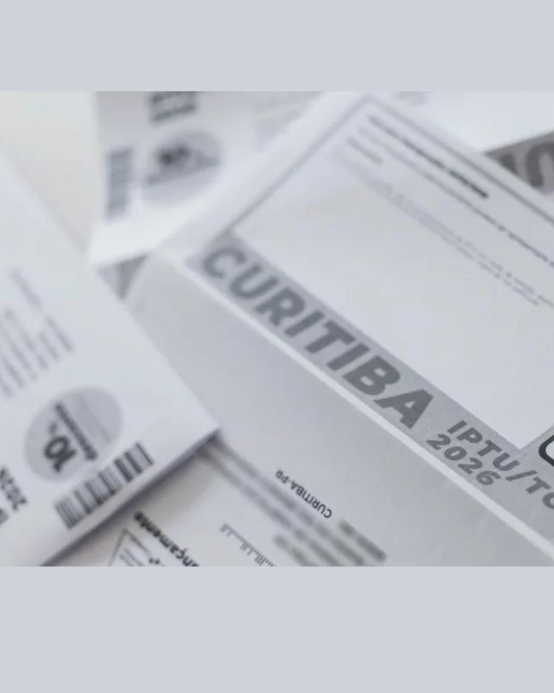 Pagamento do IPTU 2026 de Curitiba vence nesta sexta-feira (20 de março)