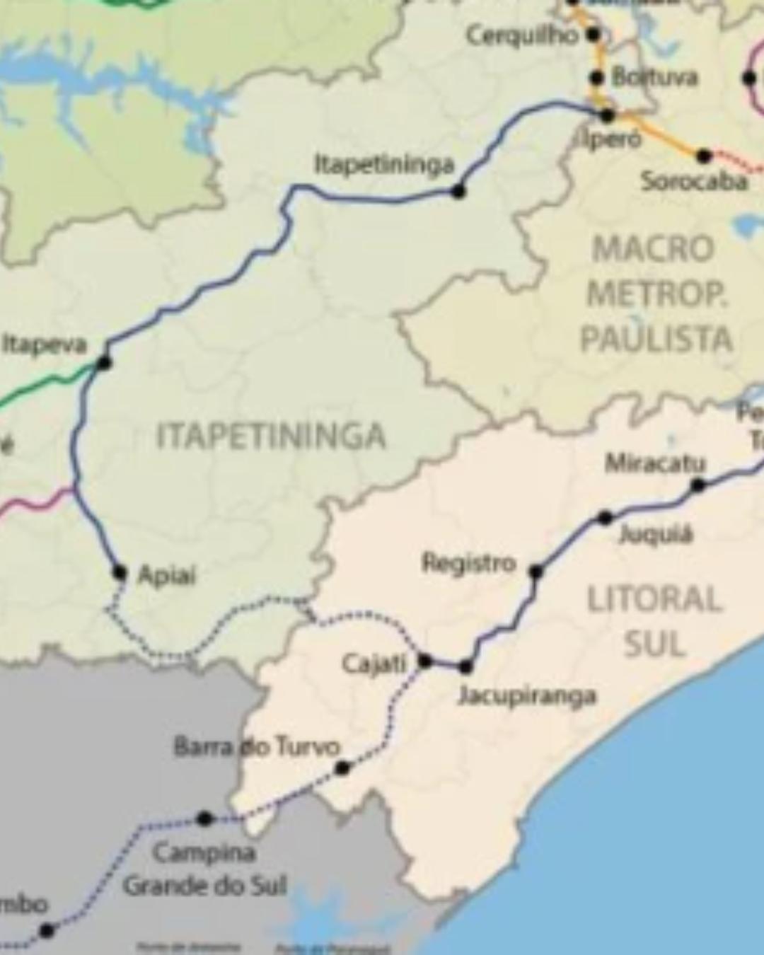 Nova ferrovia entre Curitiba e São Paulo pode passar por Campina Grande do Sul e Colombo