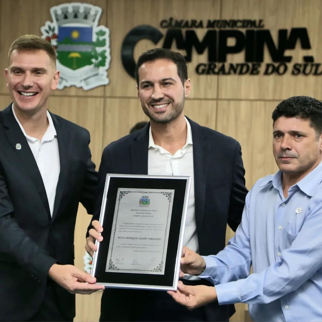 Paulo Litro se torna cidadão honorário de Campina Grande do Sul