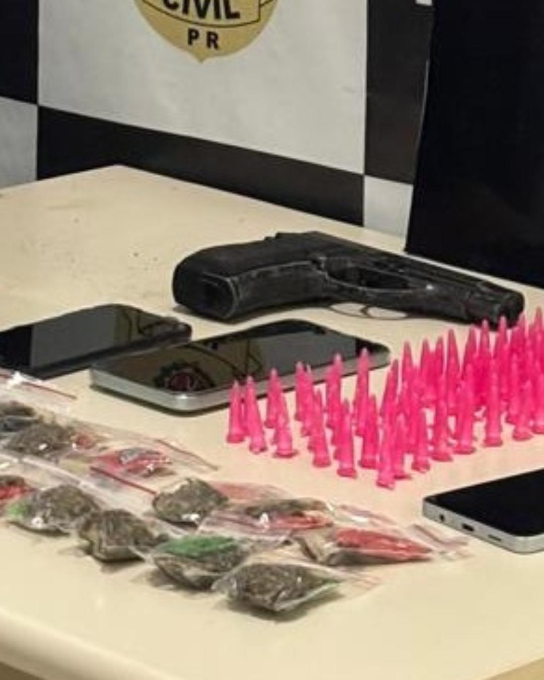 PCPR prende dois homens por tráfico e apreende drogas, registros e aves silvestres em Bocaiúva do Sul