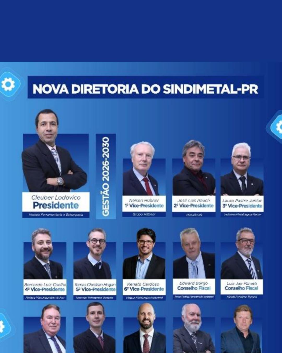 Empresários do setor metalmecânico participam de posse da nova diretoria do SINDIMETAL-PR em Curitiba