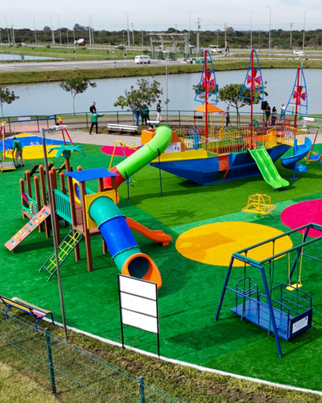 Novo espaço infantil é atração no Parque das Águas de Pinhais