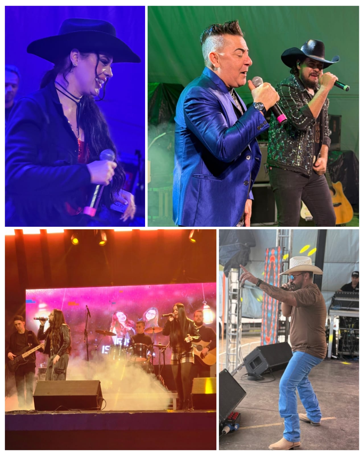 O palco da 10ª Cavalgada da Integração recebeu artistas que animaram o público e complementaram a programação do evento