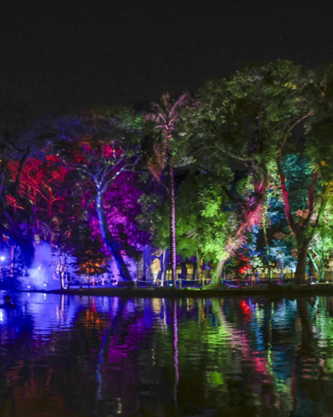 Passeio Público ganha cenário de inverno com experiências imersivas e espetáculo de águas