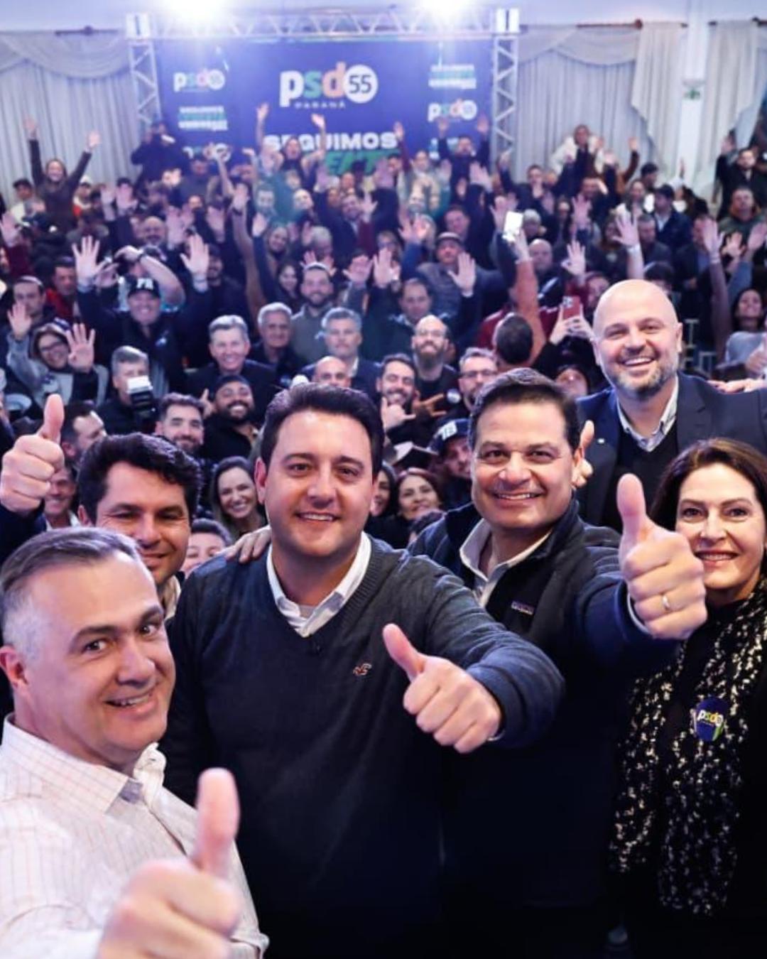 Ratinho Junior e Sandro Alex participam de agenda política com lideranças em São José dos Pinhais