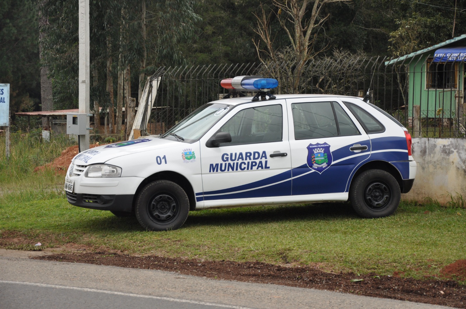 Viatura 01: um Gol "Bolinha" foi o primeiro veículo utilizado pela Guarda Civil Municipal em sua trajetória