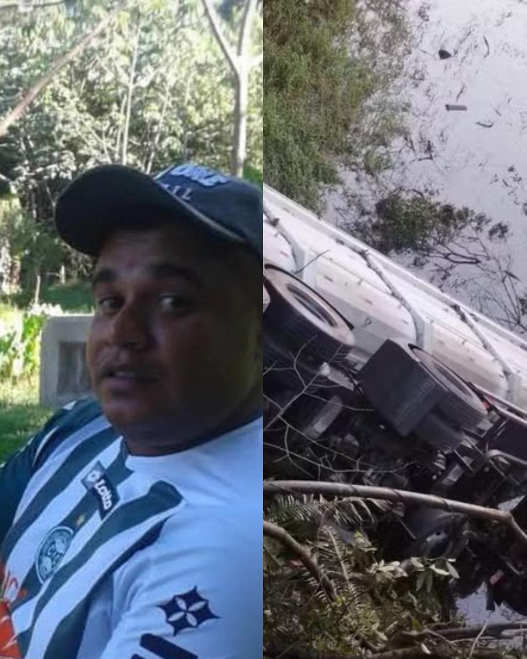 Motorista morre após caminhão cair na Represa Vossoroca na BR-376, em Tijucas do Sul