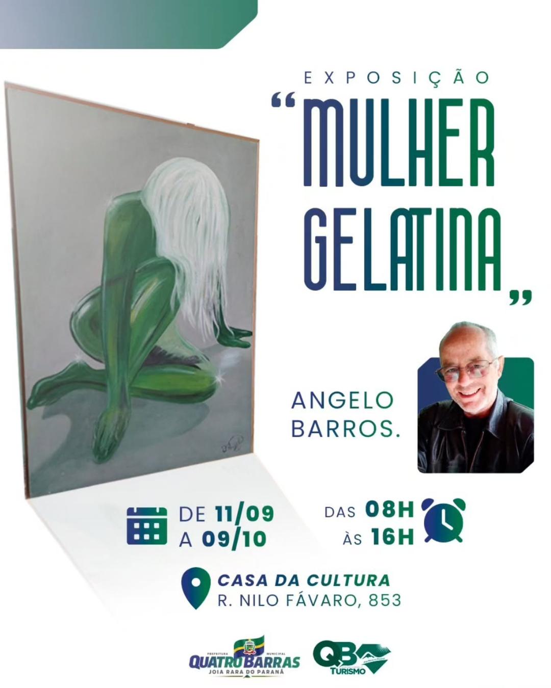 "Mulher Gelatina" é atração na Casa da Cultura de Quatro Barras