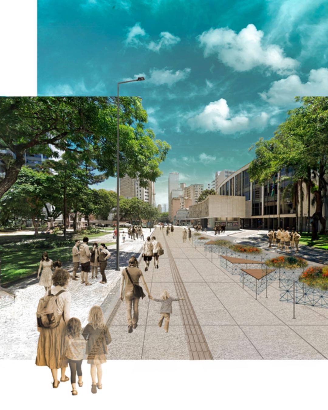 Rua Conselheiro Laurindo terá trecho transformado em calçadão entre a Praça Santos Andrade e o Teatro Guaíra